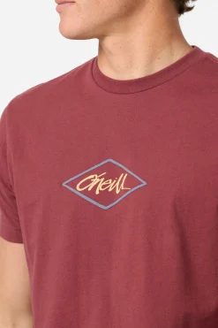 Diamond Standard Fit Tee - Oxblood Red | O'Neill