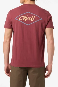 Diamond Standard Fit Tee - Oxblood Red | O'Neill