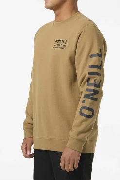 Fifty Two Cliffs Crew Crew Neck Fleece - Dark Khaki | O'Neill