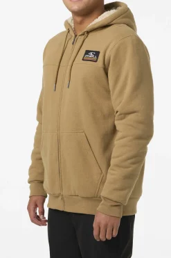 Fifty Two High Pile Zip Zip Fleece - Dark Khaki | O'Neill