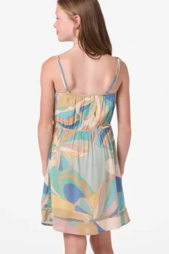 Girl's Alden Butterfly Short Dress - Desert Sage | O'Neill