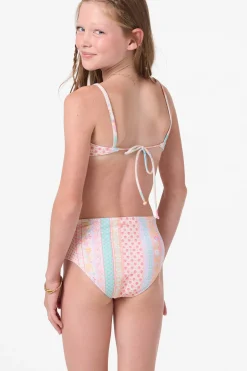 Girl's Bali Floral Revo Tie Back Bralette Top Set - Tapioca | O'Neill