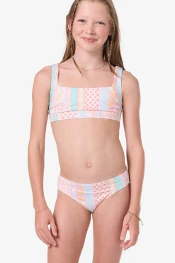 Girl's Bali Floral Square Neck Set - Tapioca | O'Neill