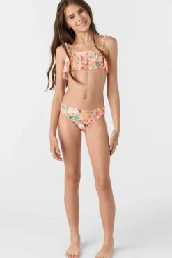 Girl's Kelly Floral Ruffle Bralette Top Set - Desert Flower | O'Neill