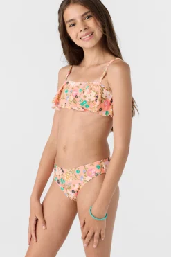 Girl's Kelly Floral Ruffle Bralette Set
