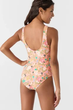Girl's Kelly Floral Twisted One-Piece - Desert Flower | O'Neill