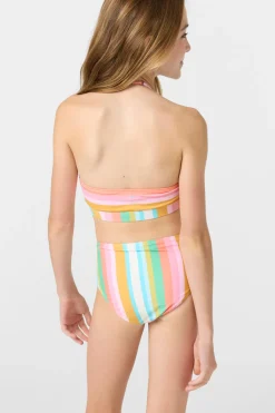 Girl's Low Tide Peekaboo High Neck Top Set