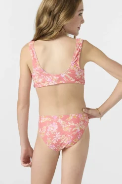 Girl's Nayomi Floral Fixed Tri Top Set