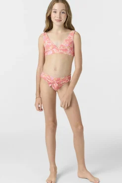 Girl's Nayomi Floral Fixed Tri Top Set - Porcelain Rose | O'Neill