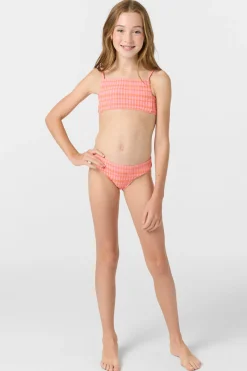 Girl's Paradise Plaid Square Neck Bralette Top Set - Sachet Pink | O'Neill
