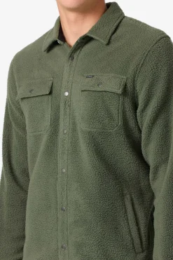 Glacier High Pile Overshirt Superfleece Standard Fit Long Sleeve Shirt - Dark Olive | O'Neill