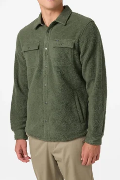 Glacier High Pile Overshirt Superfleece Standard Fit Long Sleeve Shirt - Dark Olive | O'Neill