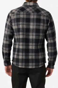 Glacier Plaid High Pile Superfleece Standard Fit Long Sleeve Shirt - Phantom | O'Neill