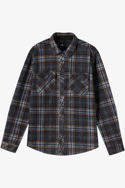 Glacier Plaid Superfleece Standard Fit Long Sleeve Shirt - Phantom | O'Neill