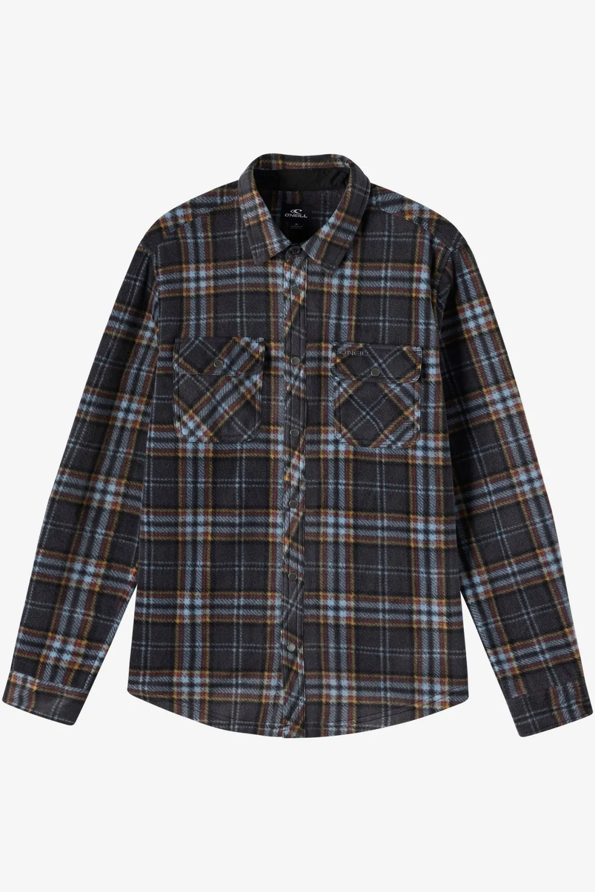 Glacier Plaid Superfleece Standard Fit Long Sleeve Shirt - Phantom | O'Neill