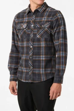Glacier Plaid Superfleece Standard Fit Long Sleeve Shirt - Phantom | O'Neill