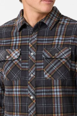 Glacier Plaid Superfleece Standard Fit Long Sleeve Shirt - Phantom | O'Neill