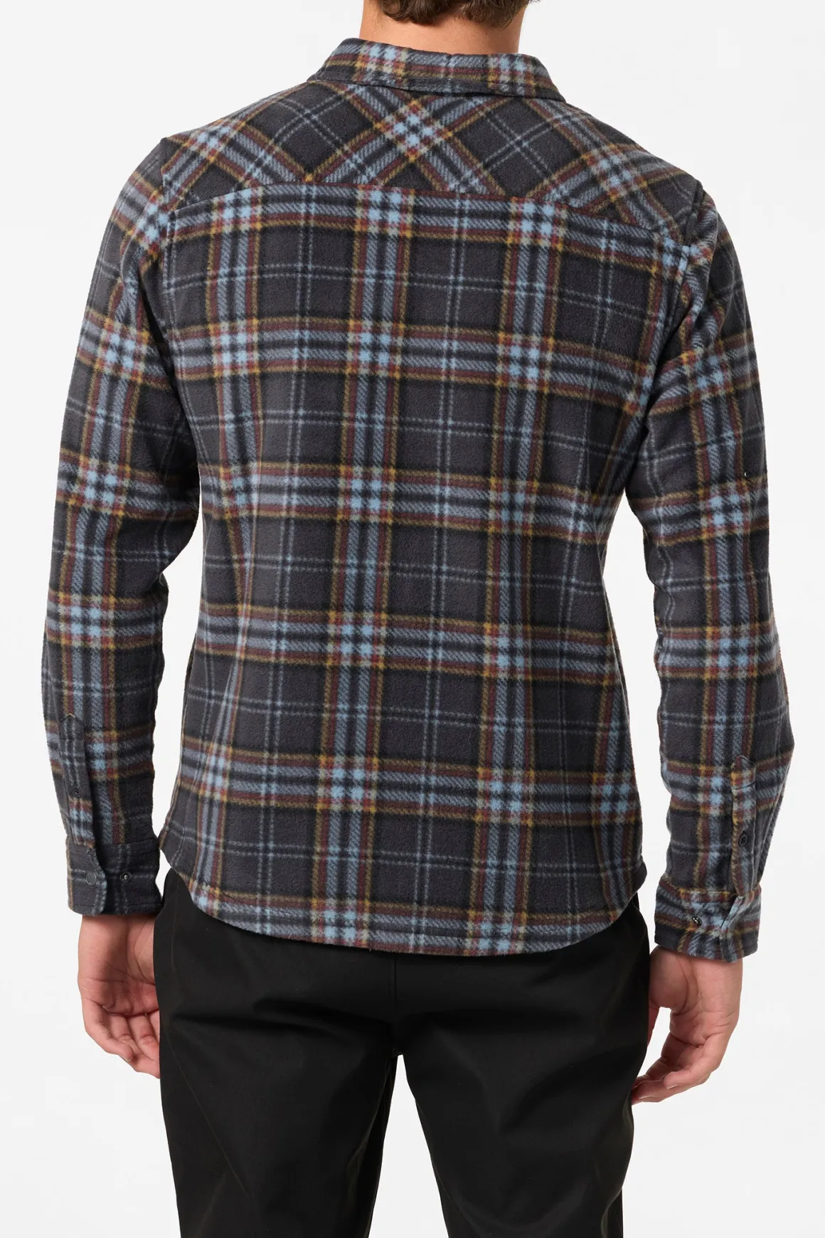 Glacier Plaid Superfleece Standard Fit Long Sleeve Shirt - Phantom | O'Neill