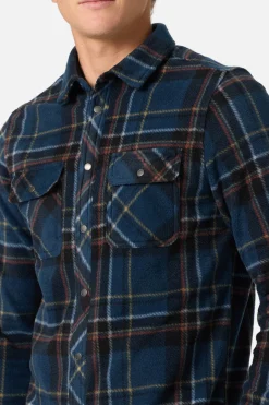 Glacier Plaid Superfleece Standard Fit Long Sleeve Shirt - Midnight Navy | O'Neill