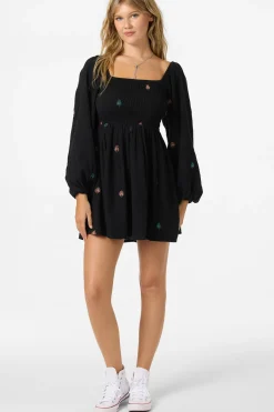 Gracyn Palm Short Dress - Black | O'Neill