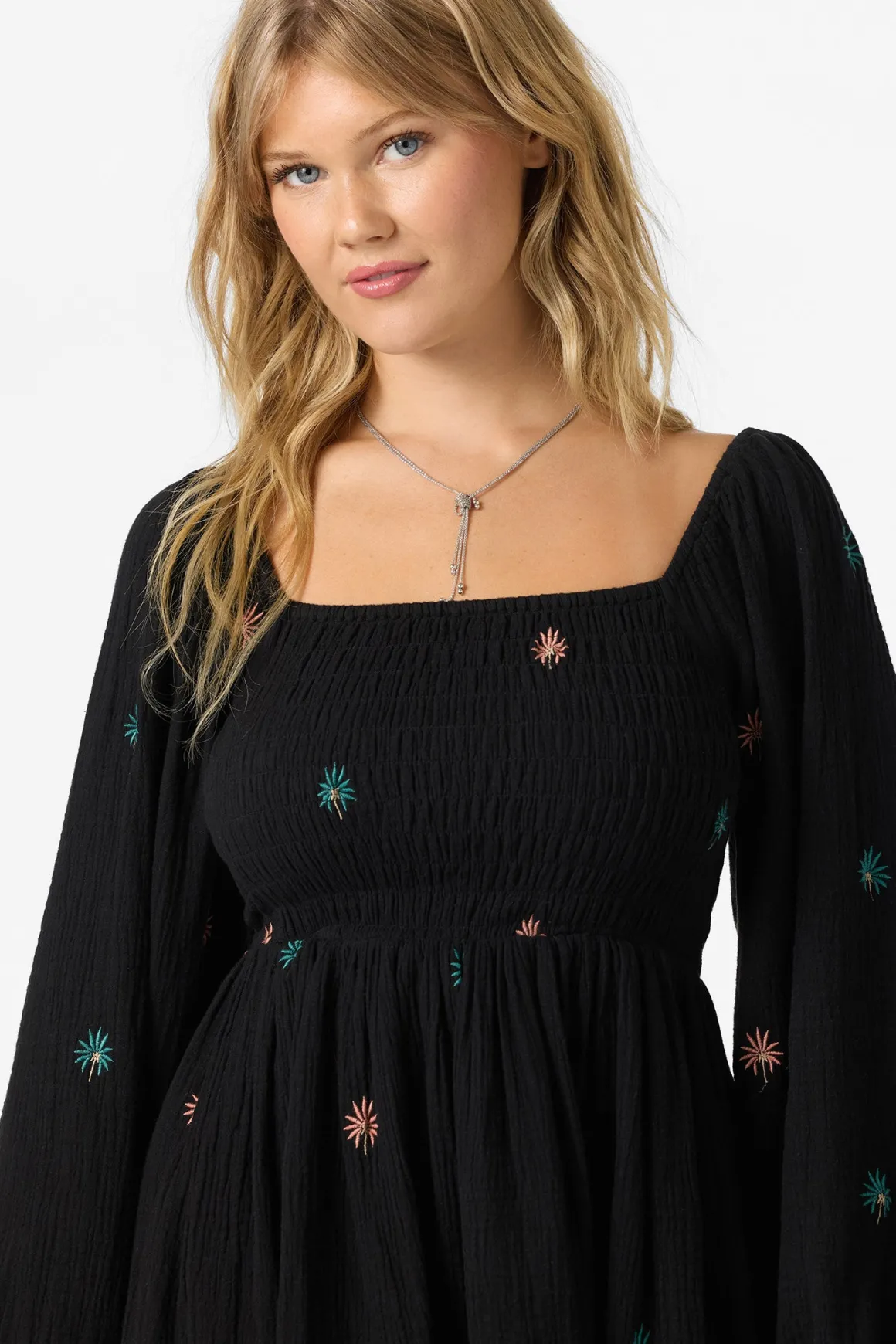 Gracyn Palm Short Dress - Black | O'Neill