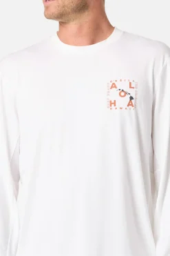 Hawaii Layout Upf Ls Shirt Standard Fit Long Sleeve Tee - White | O'Neill