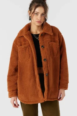 Heath High Pile Oversized Fleece Jacket - Sierra | O'Neill