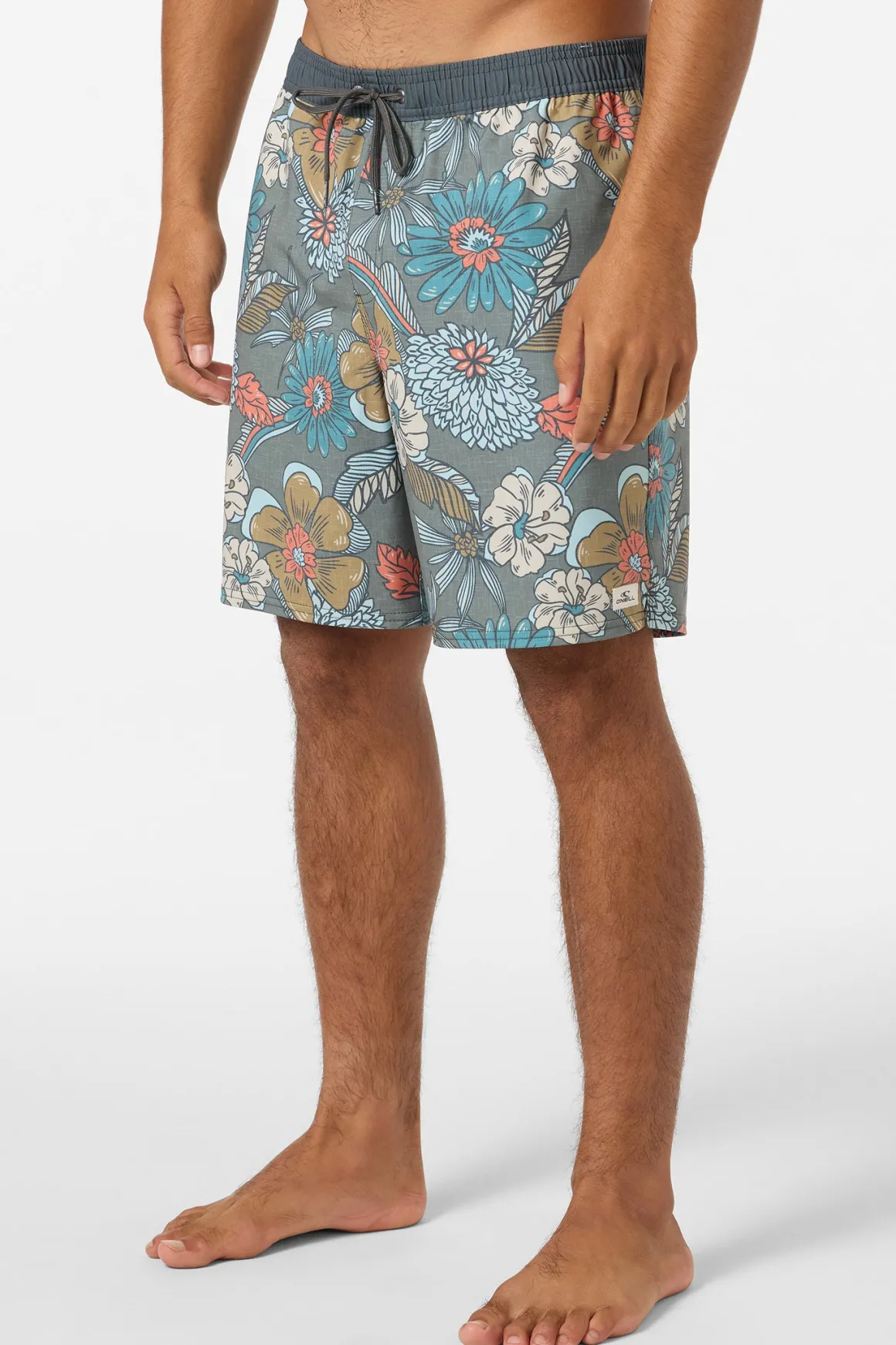 Hermosa Elastic Waist Lined 17" Swim Trunks Trunks - Mulled Basil | O'Neill