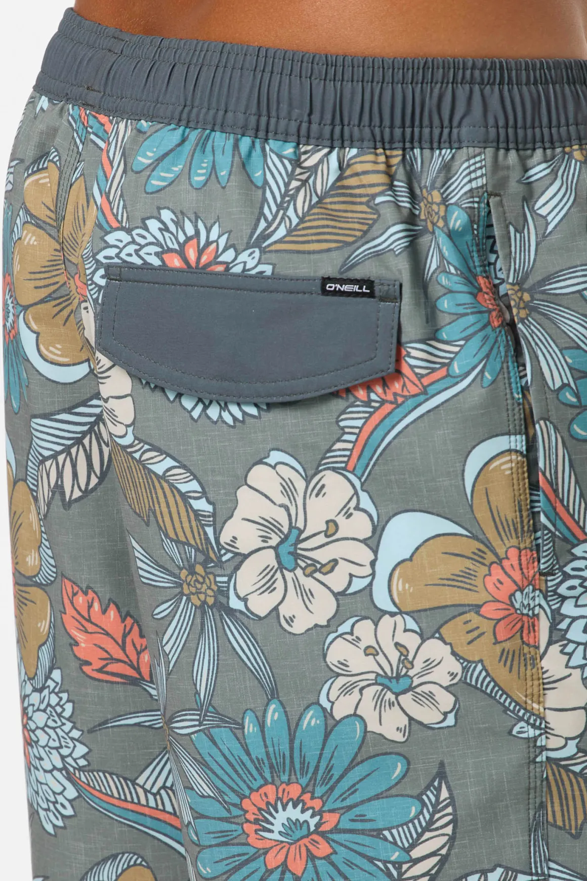 Hermosa Elastic Waist Lined 17" Swim Trunks Trunks - Mulled Basil | O'Neill