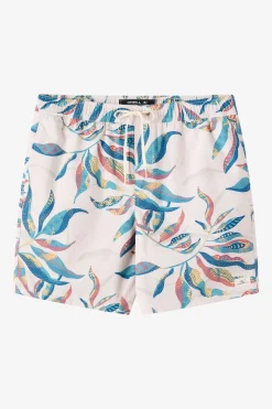 Hermosa Elastic Waist Lined 17" Swim Trunks Trunks - Cream 3 | O'Neill