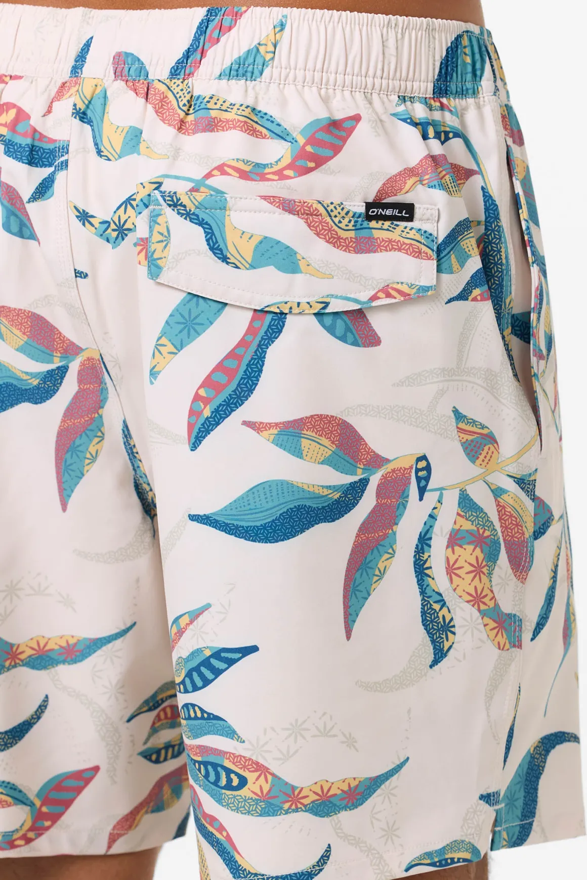 Hermosa Elastic Waist Lined 17" Swim Trunks Trunks - Cream 3 | O'Neill