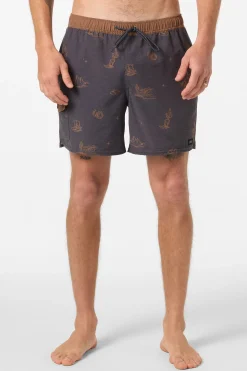 Hermosa Retro 17" Elastic Waist Swim Trunks Trunks - Phantom | O'Neill