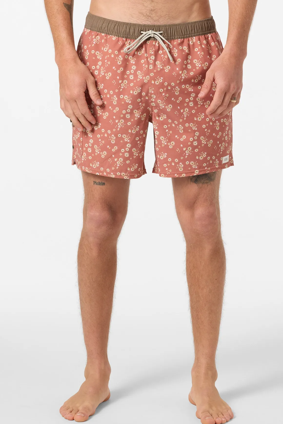 Hermosa Retro 17" Elastic Waist Swim Trunks Trunks - Chutney | O'Neill