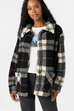 Huxlee Printed Jacket - Black | O'Neill