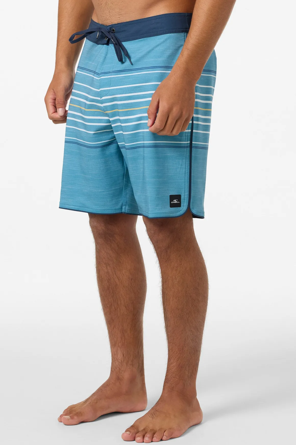 Hyperfreak Heat Stripe Scallop 18" Boardshorts - Stormy | O'Neill