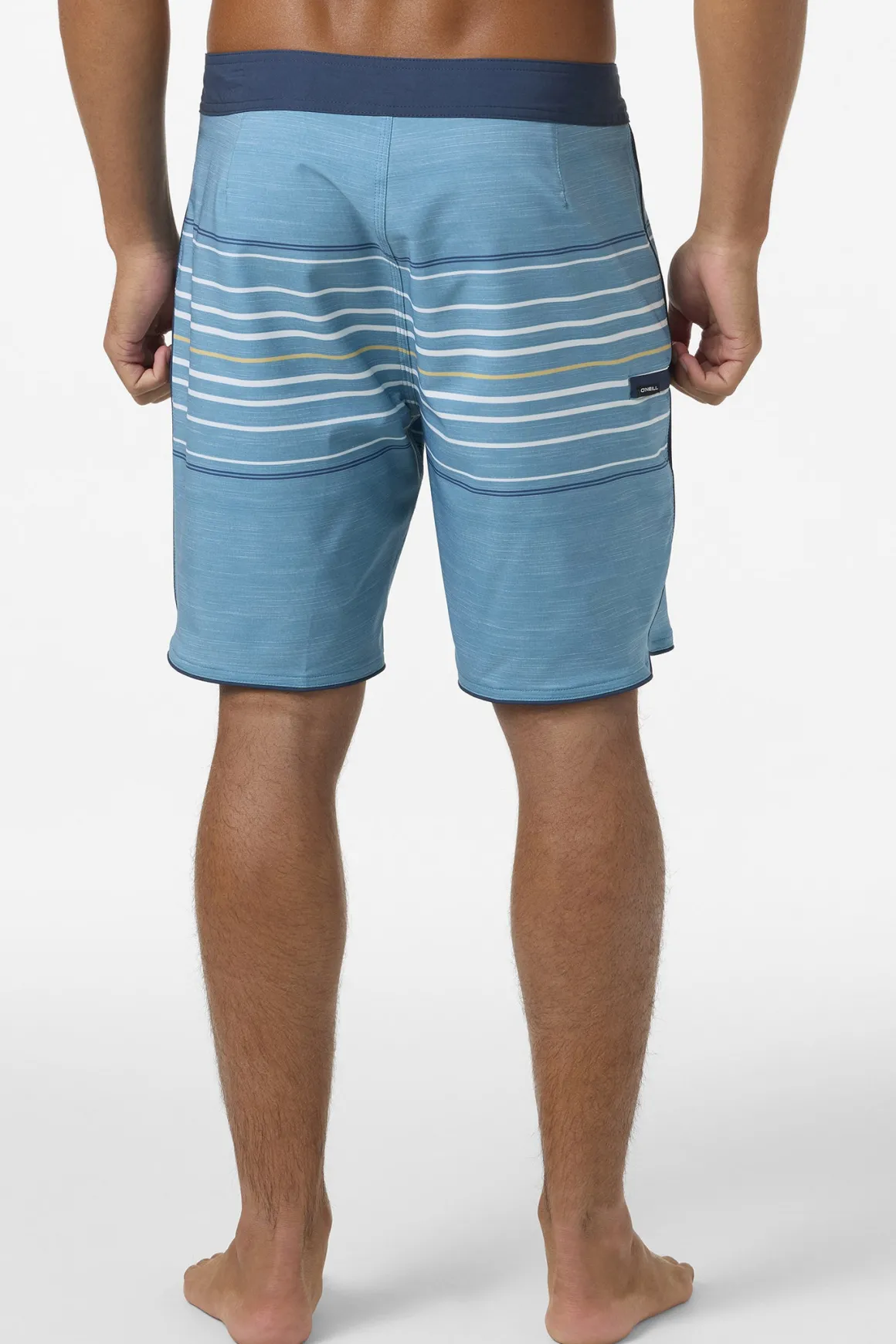 Hyperfreak Heat Stripe Scallop 18" Boardshorts - Stormy | O'Neill