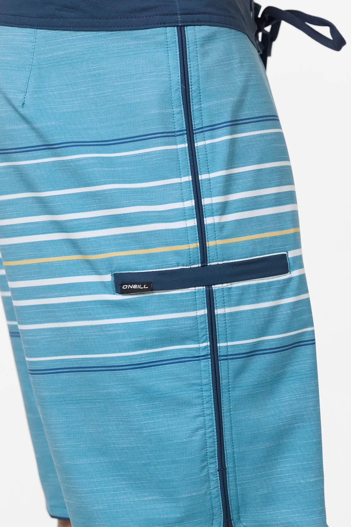 Hyperfreak Heat Stripe Scallop 18" Boardshorts - Stormy | O'Neill