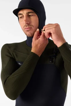 Hyperfreak 4/3+MM Chest Zip Full W/hood - Blk/ranger | O'Neill