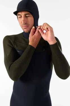 Hyperfreak 4/3+MM Chest Zip Full W/hood - Blk/ranger | O'Neill