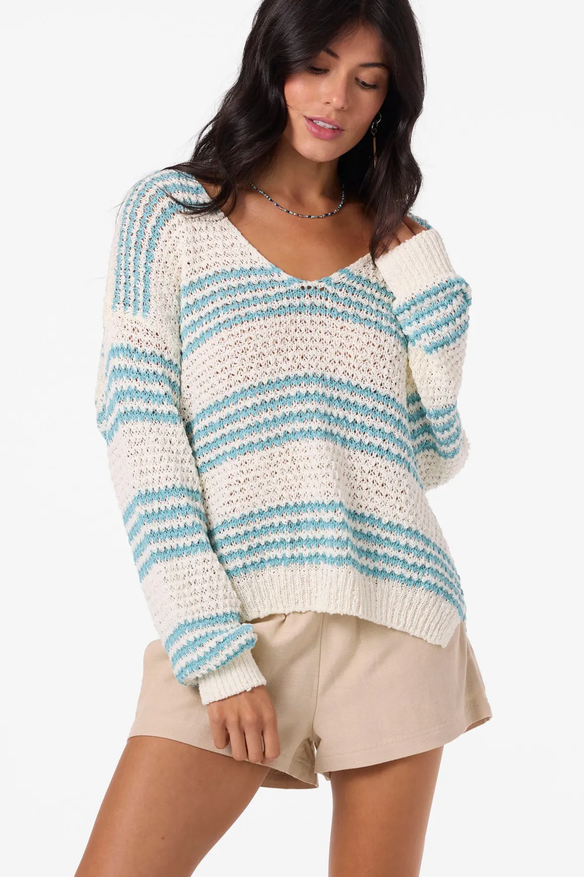 Iyla Long Sleeve Sweater - Nile Blue | O'Neill