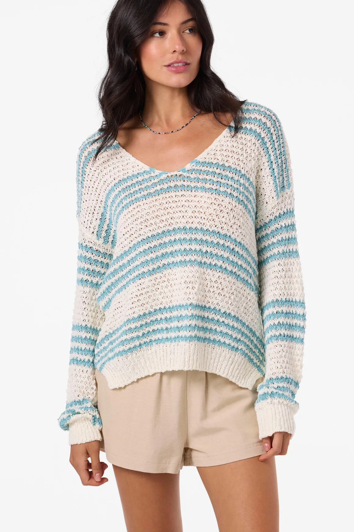 Iyla Long Sleeve Sweater - Nile Blue | O'Neill