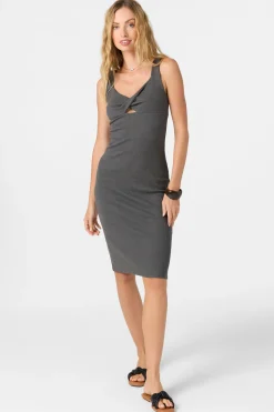 Jaslyn Midi Dress - Washed Black | O'Neill