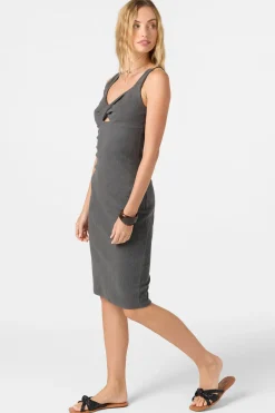 Jaslyn Midi Dress - Washed Black | O'Neill