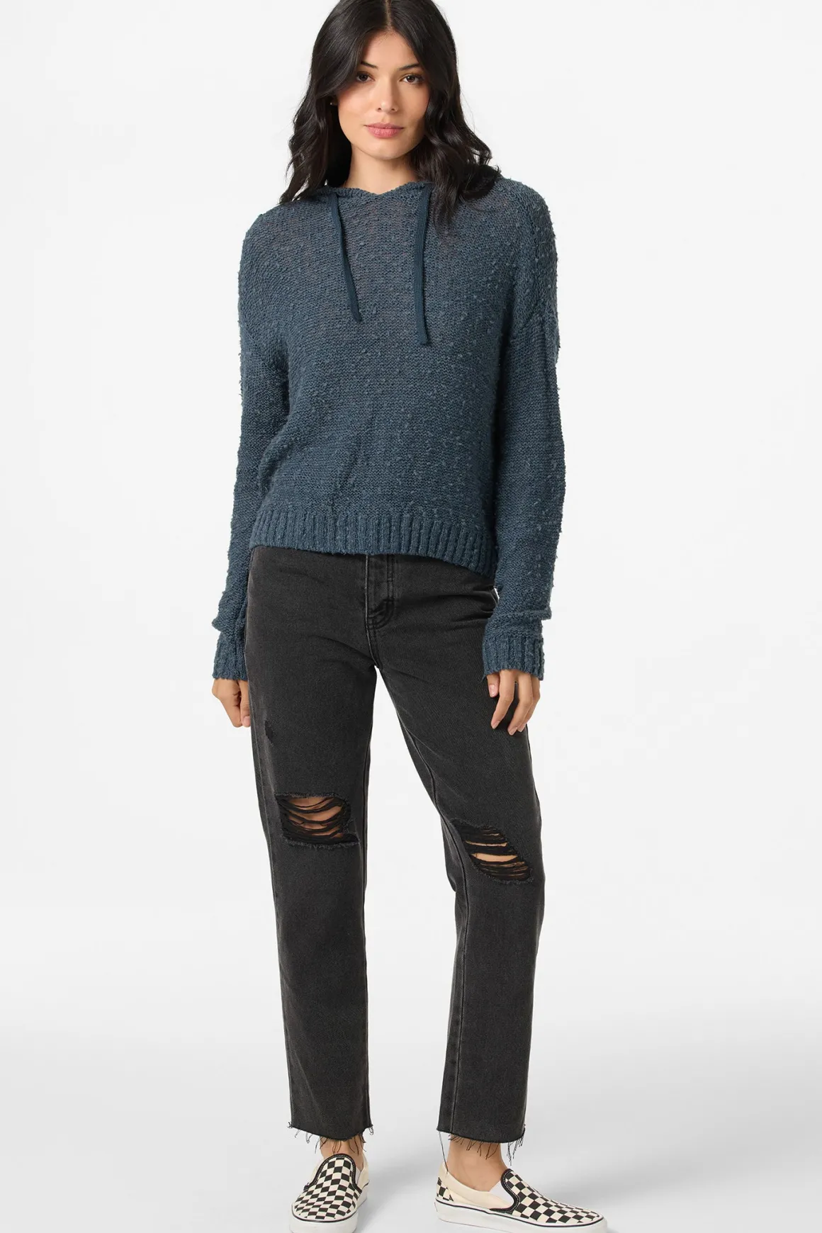 Jayne Solid Long Sleeve Sweater - Slate | O'Neill