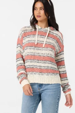 Jayne Stripe Long Sleeve Sweater - Winter White | O'Neill