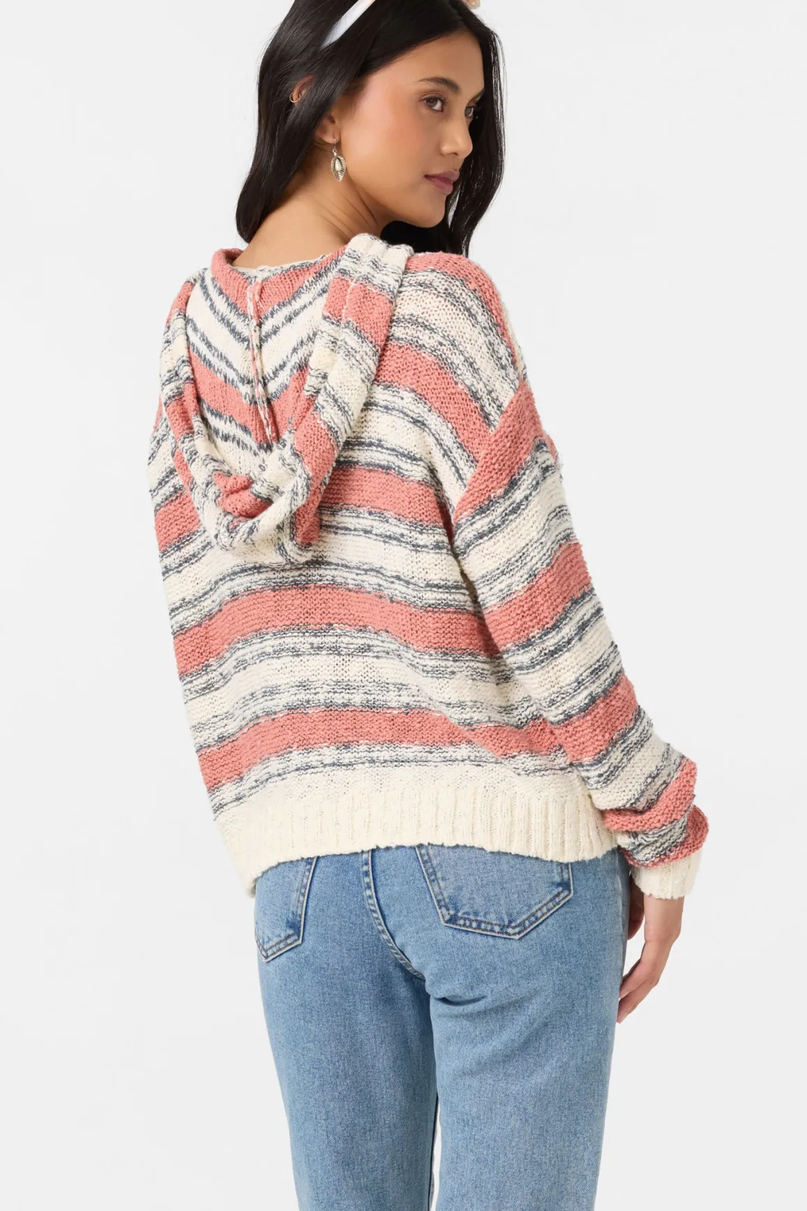 Jayne Stripe Long Sleeve Sweater - Winter White | O'Neill