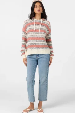 Jayne Stripe Long Sleeve Sweater - Winter White | O'Neill