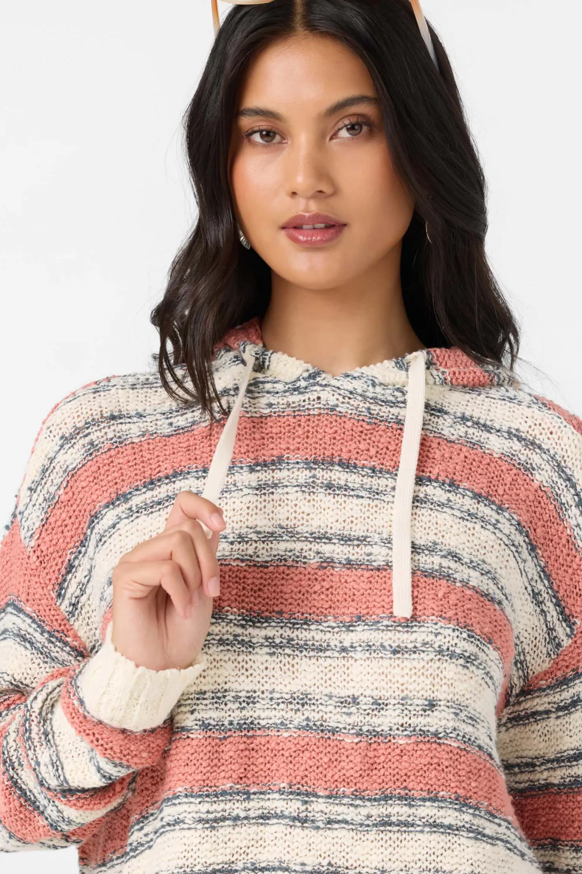 Jayne Stripe Long Sleeve Sweater - Winter White | O'Neill