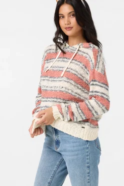 Jayne Stripe Long Sleeve Sweater - Winter White | O'Neill