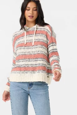 Jayne Stripe Long Sleeve Sweater - Winter White | O'Neill